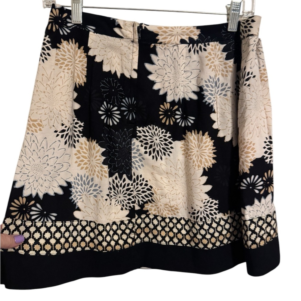 NWT  H&M Black/Cream Mock Wrap Skirt  SIZE: 10            #7 - Picture 3 of 7